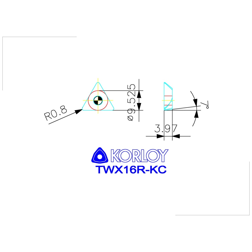 TWX16R KC PC3700 Chamfer Tool (CAT A) KORLOY