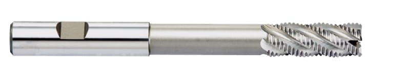 EP21161F 6 FLUTE 35 DEGREE HELIX FINE PITCH CENTER CUT EXTENDED NECK ROUGHING TIALN-FUTURA COATED END MILL 1-1/4 x 1-1/4 x 2 x 6-1/2 YG1