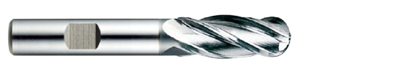 GYG67012 ONLY ONE PM60 4 FLUTES 30 DEGREE HELIX BALL FLAT SHANK REGULAR LENGTH END MILL 3/16 x 3/8 x 1/2 x 2-3/8 YG1
