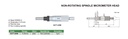 6377-25W NON ROTATING SPINDLE MICROMETER HEAD RANGE 0-25MM READING 0.01MM  (CAT A) INSIZE