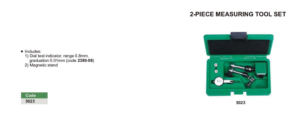 5023-E 2-PIECE MEASURING TOOL SET  (CAT A) INSIZE