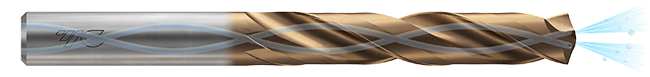 DGN508014F DREAM DRILL PRO 5XD LONG WITH COOLANT HOLE 7/32 x 6 x 44 x 82 YG1