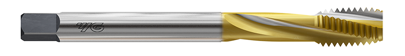 TTF19244R HSS-PM SPFL TAP CHIP BREAKER TIN COATED W/O COOLANT SHORT CHAMFER M4x0.7, D4 YG1