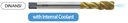 TTS81525IC HSS-PM SYNCHRO SPIRAL FLUTE TAP WITH OIL HOLE TiN COATING M12X1.25 D5 100.0L YG1