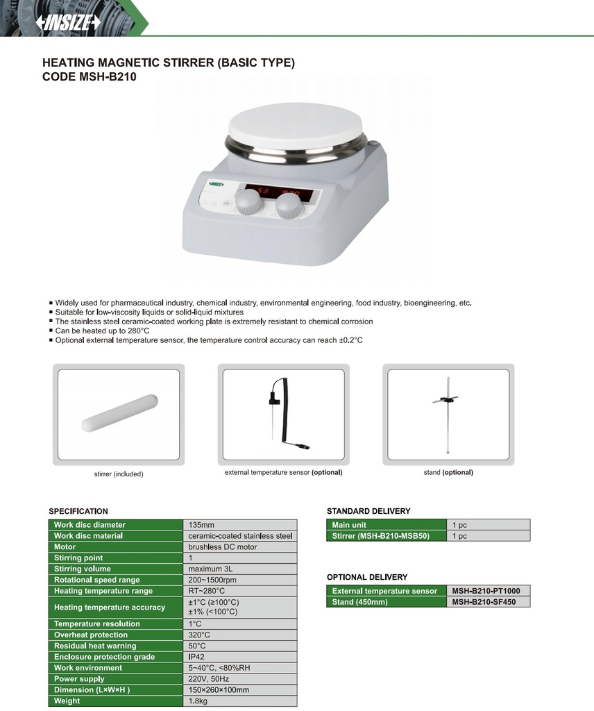MSH-B210-PT1000 EXTERNAL TEMPERATURE SENSOR   (CAT A ) INSIZE